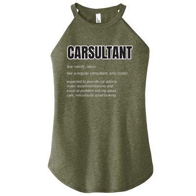 Funny Car Guy Gift CARSULTANT Definition Carguy Women’s Perfect Tri Rocker Tank