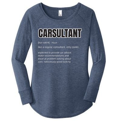 Funny Car Guy Gift CARSULTANT Definition Carguy Women's Perfect Tri Tunic Long Sleeve Shirt