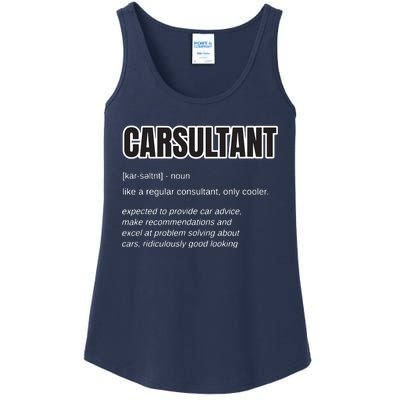 Funny Car Guy Gift CARSULTANT Definition Carguy Ladies Essential Tank