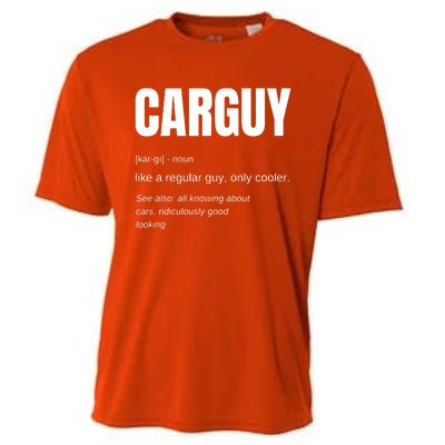 Funny Car Guy Gift CARGUY Definition Cooling Performance Crew T-Shirt