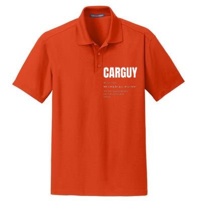 Funny Car Guy Gift CARGUY Definition Dry Zone Grid Polo