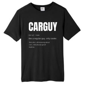 Funny Car Guy Gift CARGUY Definition Tall Fusion ChromaSoft Performance T-Shirt