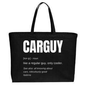 Funny Car Guy Gift CARGUY Definition Cotton Canvas Jumbo Tote