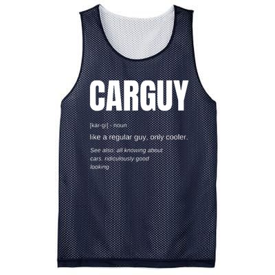 Funny Car Guy Gift CARGUY Definition Mesh Reversible Basketball Jersey Tank