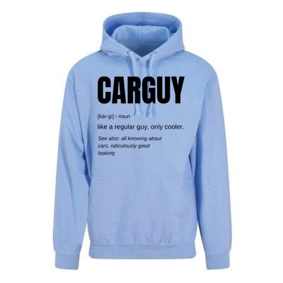 Funny Car Guy Gift CARGUY Definition Unisex Surf Hoodie