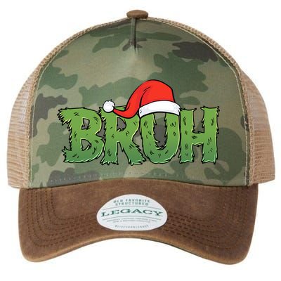 Funny Christmas Grinch Bruh Legacy Tie Dye Trucker Hat