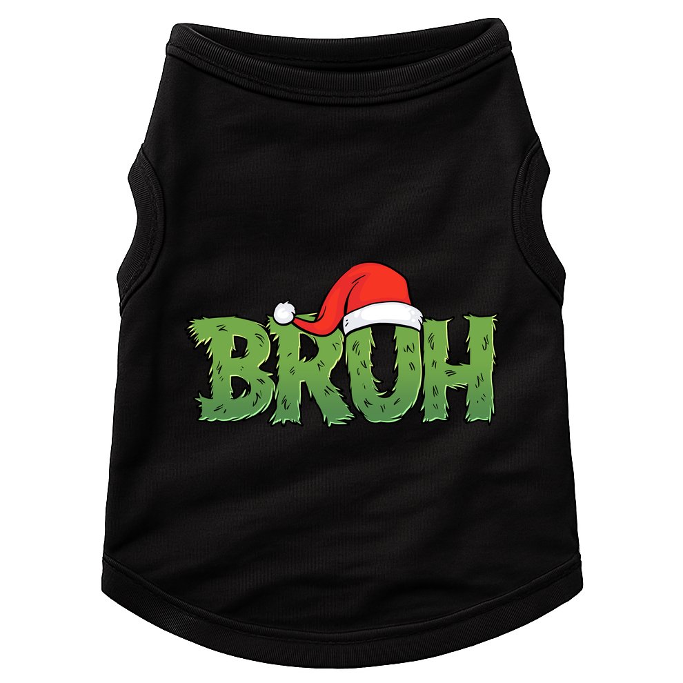 Funny Christmas Grinch Bruh Doggie Tank