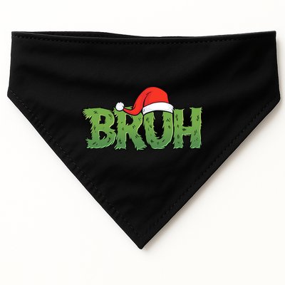Funny Christmas Grinch Bruh USA-Made Doggie Bandana