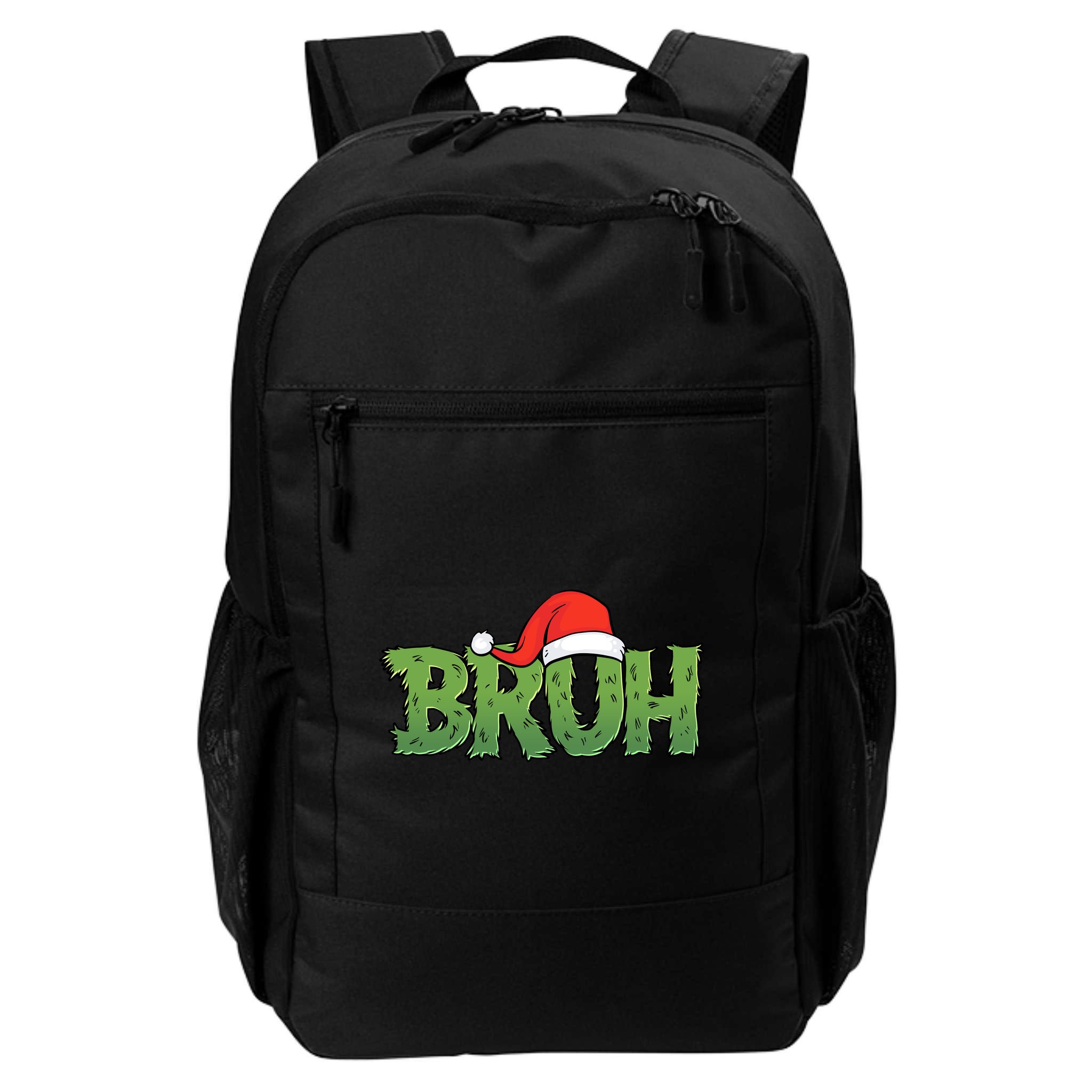 Funny Christmas Grinch Bruh Backpack