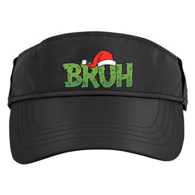 Funny Christmas Grinch Bruh Adult Drive Performance Visor