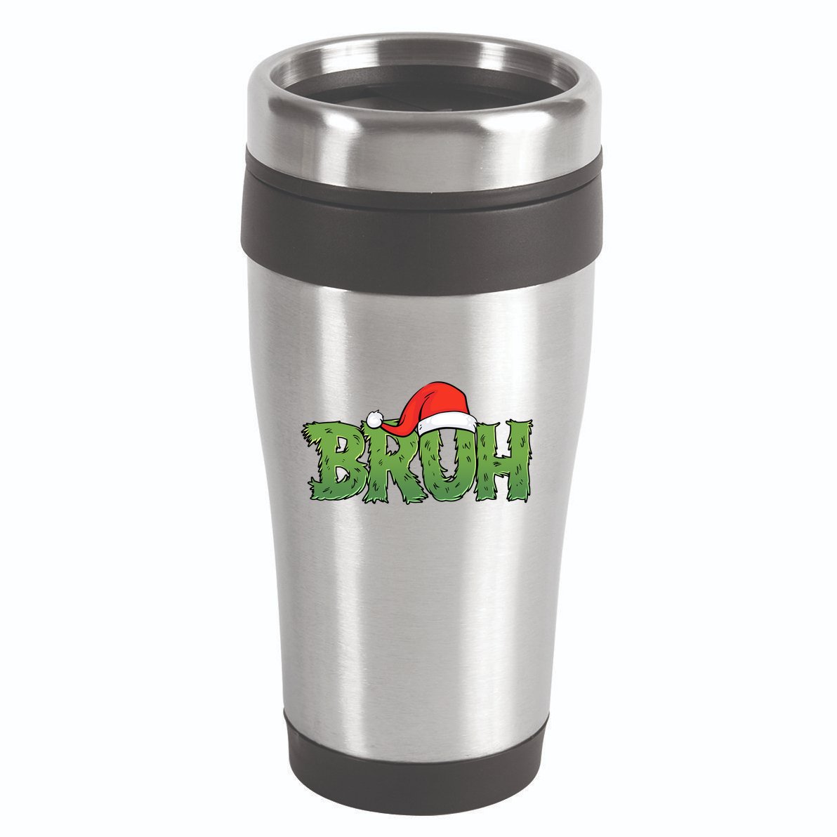 Funny Christmas Grinch Bruh 16oz Travel Tumbler