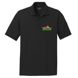 Funny Christmas Grinch Bruh PosiCharge RacerMesh Polo