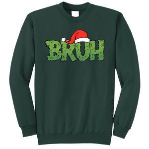 Funny Christmas Grinch Bruh Sweatshirt