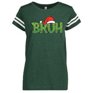 Funny Christmas Grinch Bruh Enza Ladies Jersey Football T-Shirt