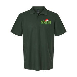 Funny Christmas Grinch Bruh Softstyle Adult Sport Polo