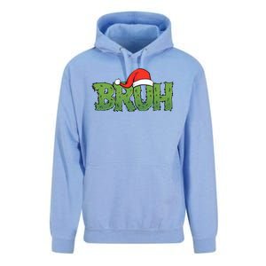 Funny Christmas Grinch Bruh Unisex Surf Hoodie