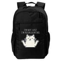 Funny Cat Gpsinspired Joke I’M Not Lost I’M Recalculating Backpack