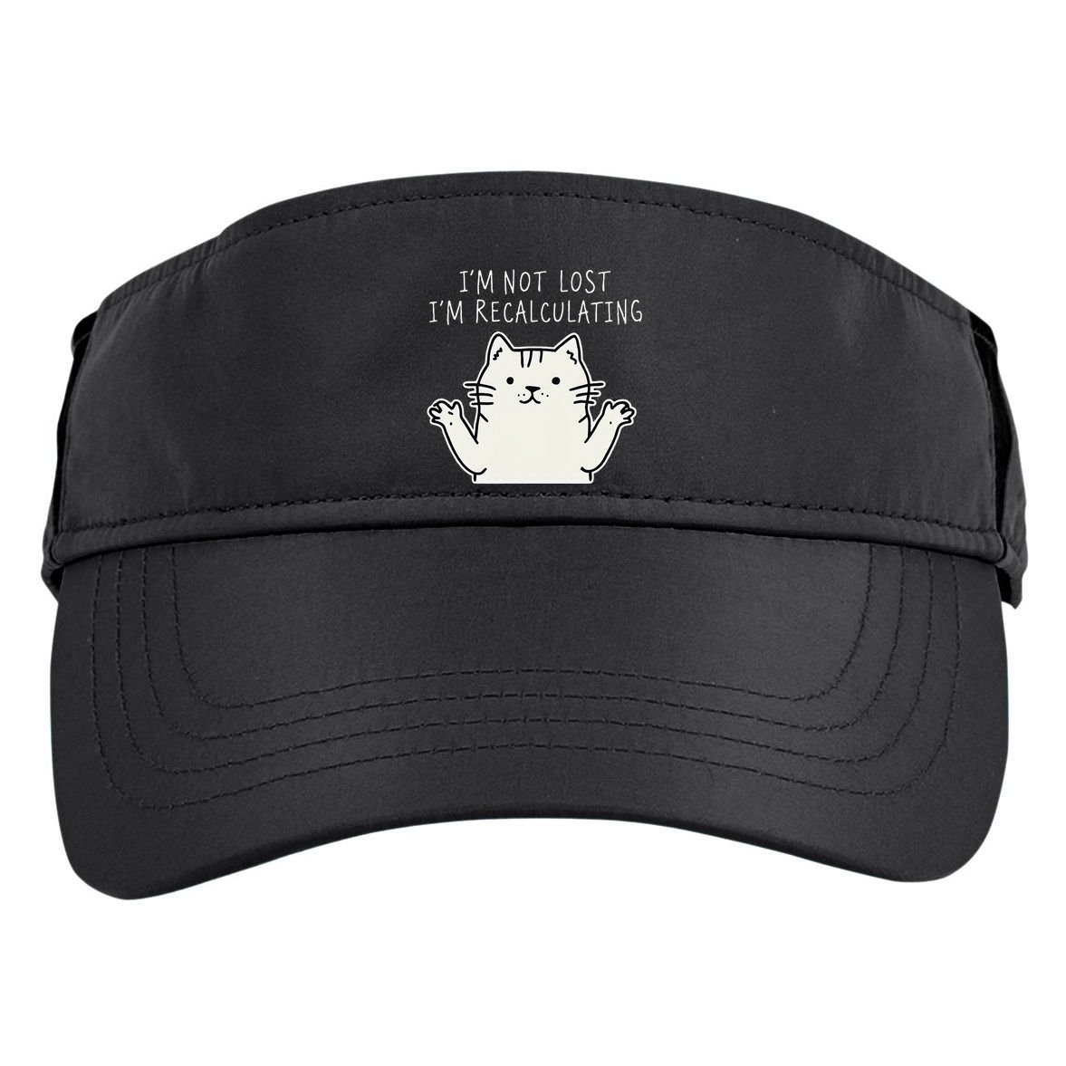 Funny Cat Gpsinspired Joke I’M Not Lost I’M Recalculating Adult Drive Performance Visor