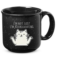 Funny Cat Gpsinspired Joke I’M Not Lost I’M Recalculating 15oz Campfire Ceramic Mug