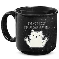 Funny Cat Gpsinspired Joke I’M Not Lost I’M Recalculating 15oz Campfire Ceramic Mug