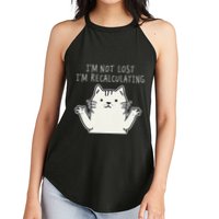 Funny Cat Gpsinspired Joke I’M Not Lost I’M Recalculating Women's Perfect Tri Rocker Tank