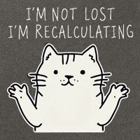 Funny Cat Gpsinspired Joke I’M Not Lost I’M Recalculating Cotton Canvas Backpack