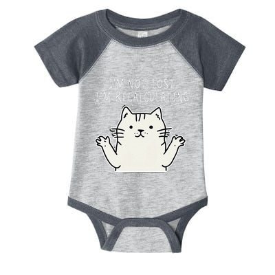 Funny Cat Gpsinspired Joke I’M Not Lost I’M Recalculating Infant Baby Jersey Bodysuit