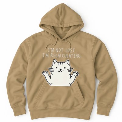 Funny Cat Gpsinspired Joke I’M Not Lost I’M Recalculating Hoodie