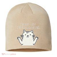 Funny Cat Gpsinspired Joke I’M Not Lost I’M Recalculating Sustainable Beanie