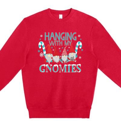 Funny Christmas Garden Gnome Gnomies Premium Crewneck Sweatshirt