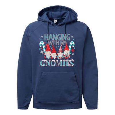 Funny Christmas Garden Gnome Gnomies Performance Fleece Hoodie