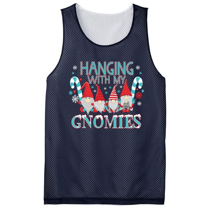 Funny Christmas Garden Gnome Gnomies Mesh Reversible Basketball Jersey Tank