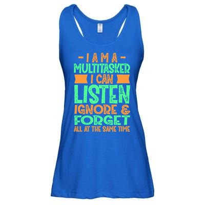 Fun Cool Gift I Am A Multitasker I Can Listen And Forget Gift Ladies Essential Flowy Tank