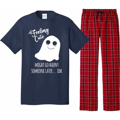 Feeling Cute Ghost Might Go Haunt Someone Later Halloween Pajama Set