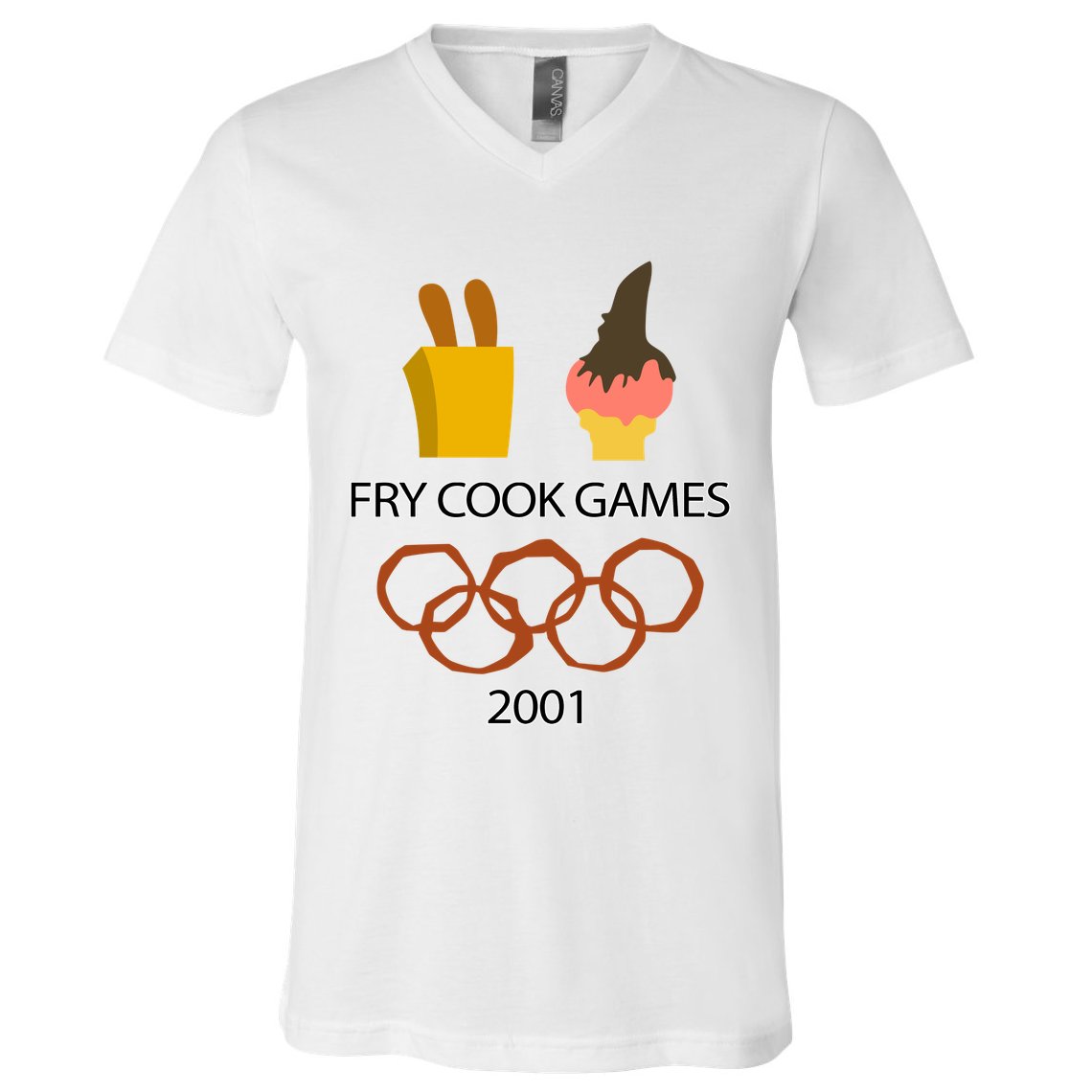 Fry Cook Games 2001 V-Neck T-Shirt