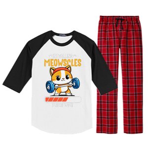 Fitness Cat Gym Installing Meowscles Raglan Sleeve Pajama Set