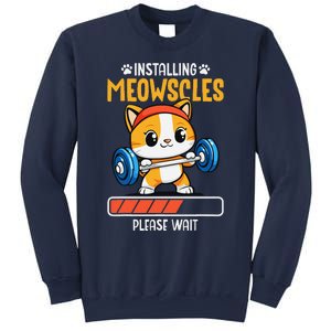 Fitness Cat Gym Installing Meowscles Sweatshirt