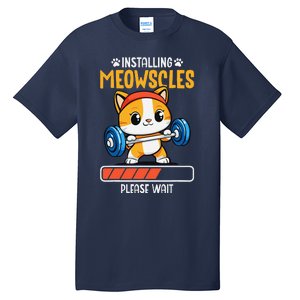 Fitness Cat Gym Installing Meowscles Tall T-Shirt