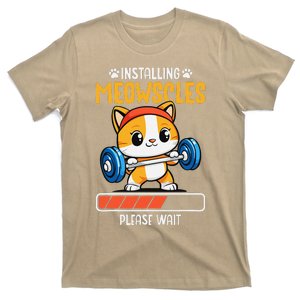 Fitness Cat Gym Installing Meowscles T-Shirt