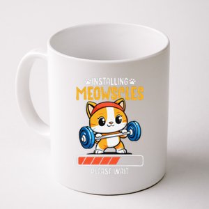 Fitness Cat Gym Installing Meowscles Coffee Mug