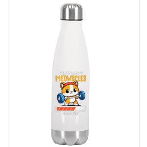 Fitness Cat Gym Installing Meowscles Stainless Steel Insulated Water Bottle