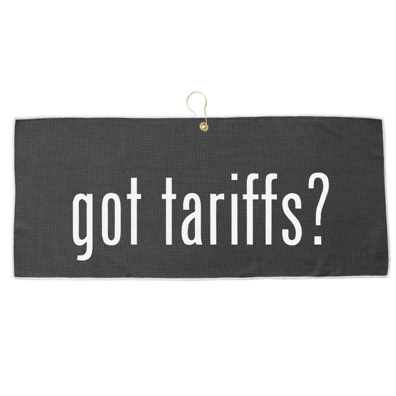 Funny Classic Got Tariffs Retro Large Microfiber Waffle Golf Towel