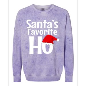 Funny Christmas Gift SantaS Favorite Ho Funny Gift Colorblast Crewneck Sweatshirt