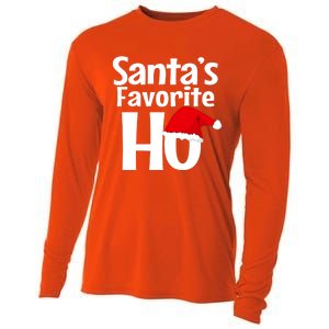 Funny Christmas Gift SantaS Favorite Ho Funny Gift Cooling Performance Long Sleeve Crew