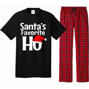 Funny Christmas Gift SantaS Favorite Ho Funny Gift Pajama Set