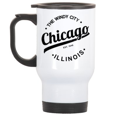 Funny Chicago Gift Windy City Tee Usa Metropolis Gift Stainless Steel Travel Mug