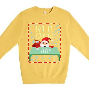 Funny Christmas Gift Cocaine Santa Great Gift Premium Crewneck Sweatshirt