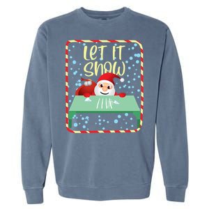 Funny Christmas Gift Cocaine Santa Great Gift Garment-Dyed Sweatshirt