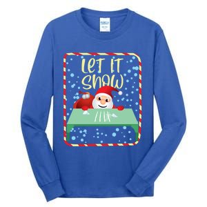 Funny Christmas Gift Cocaine Santa Great Gift Tall Long Sleeve T-Shirt