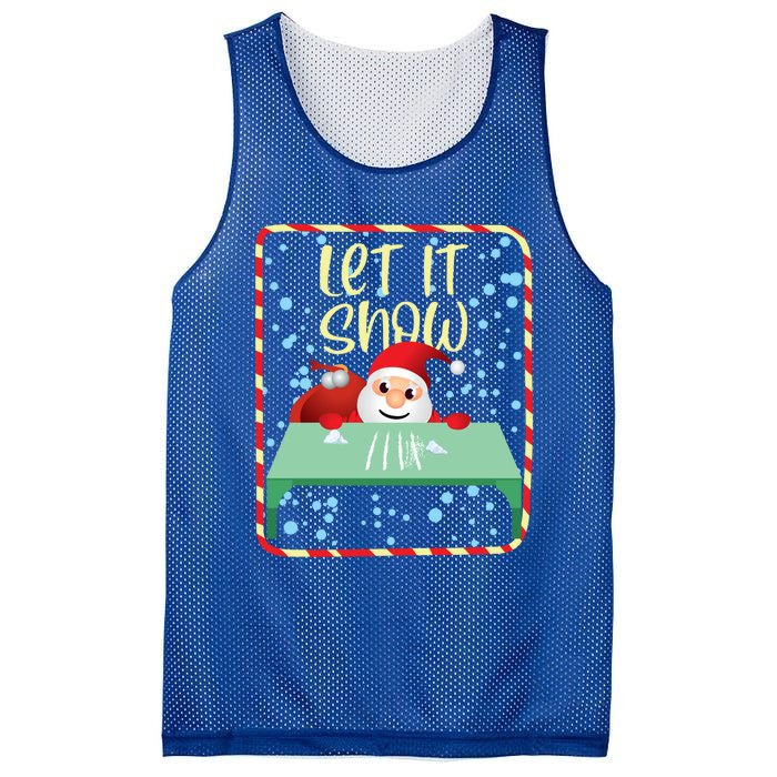 Funny Christmas Gift Cocaine Santa Great Gift Mesh Reversible Basketball Jersey Tank